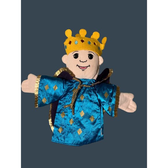 Aurora KING / PRINCE HAND PUPPET Crown Gold Ribbon Retired - Picture 3 of 7